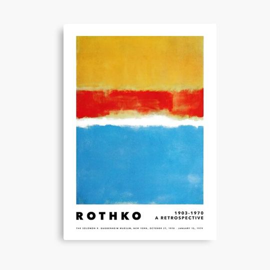 Discover Mark Rothko | Exhibition Yellow and Blue Canvas