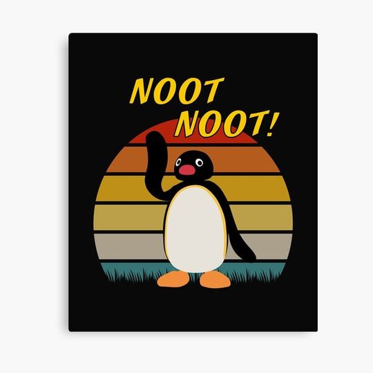 Discover Noot Noot Penguin Vintage Gift For Men Women Funny Penguin Lover gift Canvas