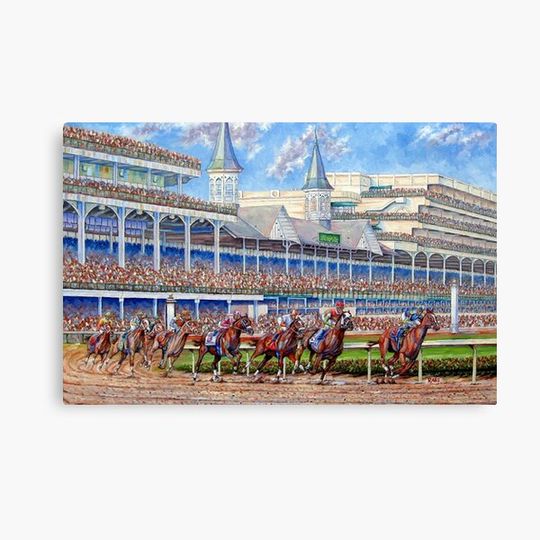 Discover The Kentucky Derby - Leading the Field Canvas