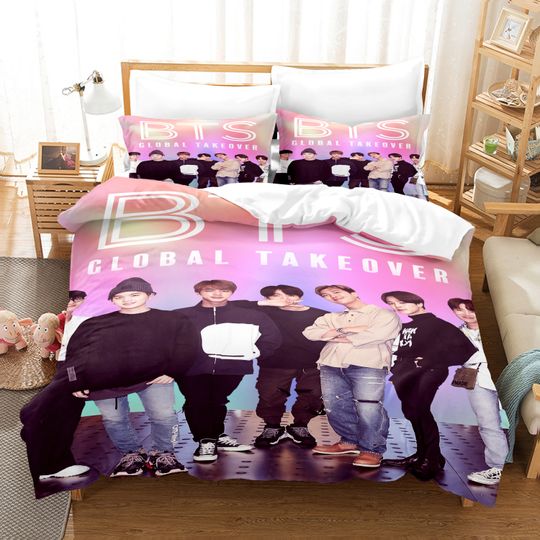 Discover 3D Printed BTS Bedding Duvet Cover Set, Bedding Set