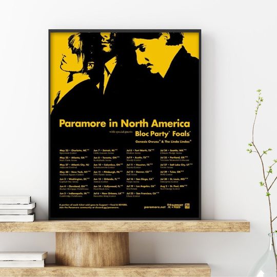 Discover 2023 Paramore North American Tour Poster