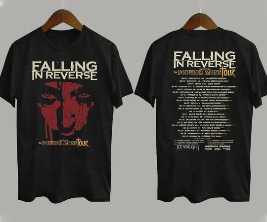 Discover Falling In Reverse The Popular Mons Tour 2023 T-Shirt, Falling In Reverse Rock Band Graphic shirt