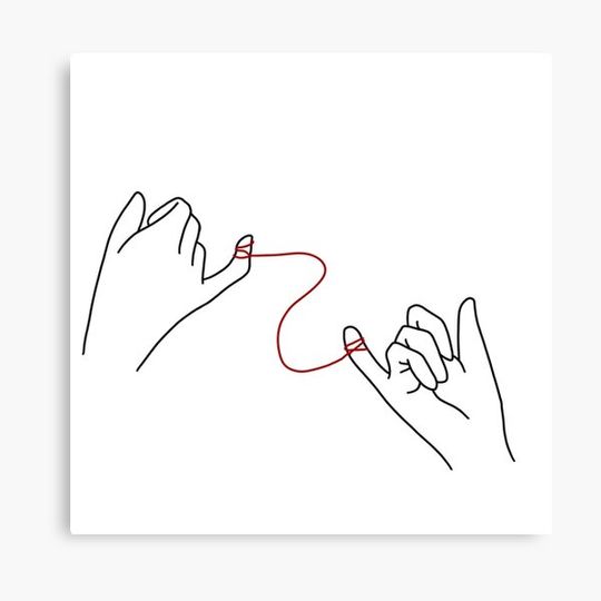 Discover Red String of Fate Canvas