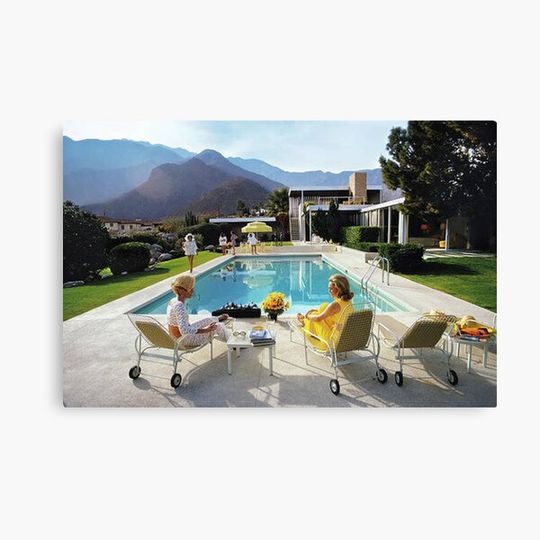 Discover Poolside Glamour poster Canvas