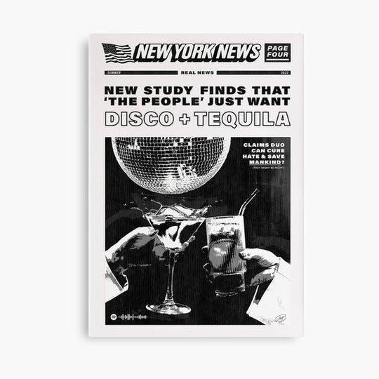 Discover Disco + Tequila Headline Canvas