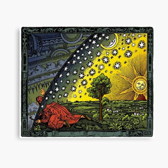 Discover The Flammarion engraving, hand coloured Canvas