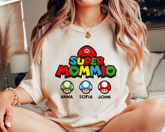 Discover Personalized Custom Name Super Mom Mother's Day 2023 Daddio Mommio T-shirt