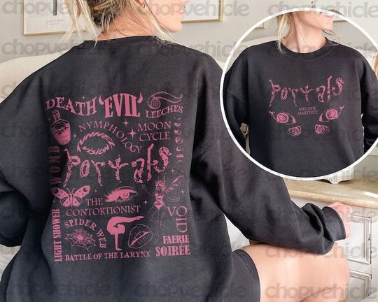 Discover Portals Tracklist Double-sided Sweatshirt, Melanie Martinez Cry Baby