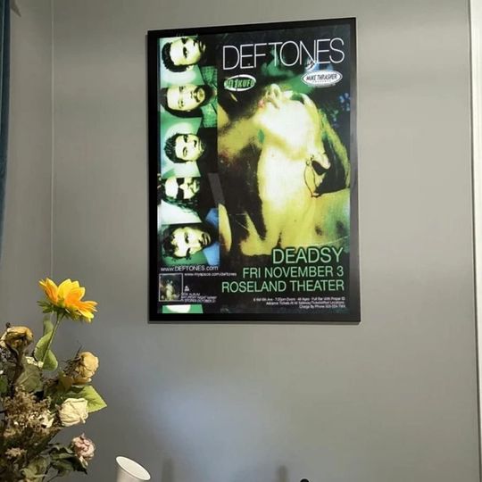 Discover Deftone poster grunge band Green alt Poster