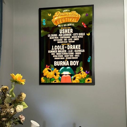 Discover Dreamville festival 2023 poster, Decor Music Poster