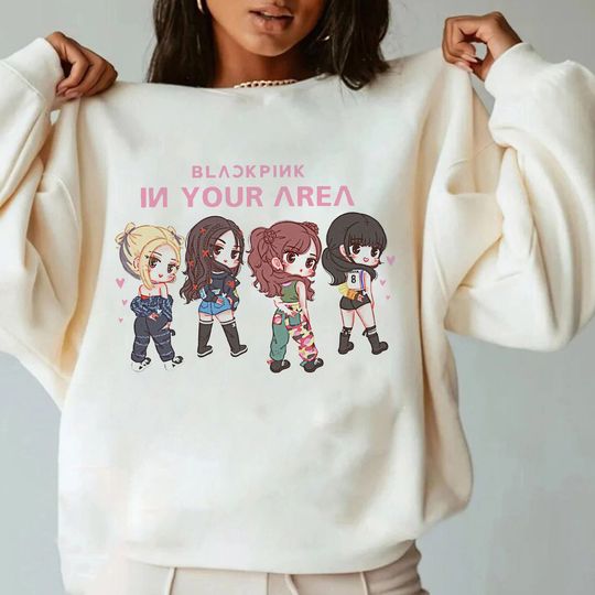 Discover Cute Blackpink World Tour Shirt - Blackpink Chibi Born Pink Sweatshirt