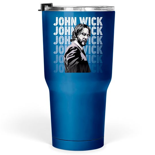 Discover Vintage John Wick Movie Poster Tumblers 30 oz - Keanu Reeves Fan Tumblers 30 oz