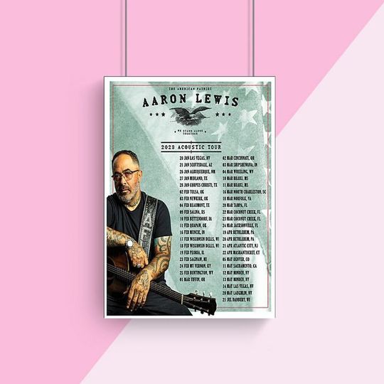 Discover Aaron Lewis The Acoustic Tour Date 2023 Poster