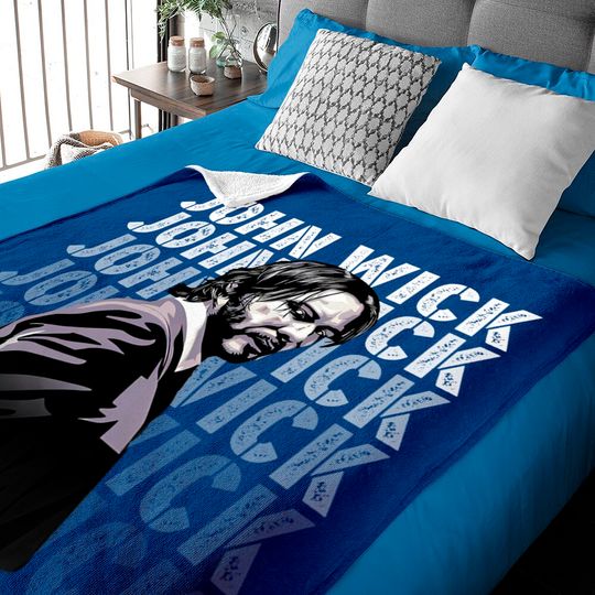 Discover Vintage John Wick Movie Poster Baby Blankets - Keanu Reeves Fan Baby Blankets
