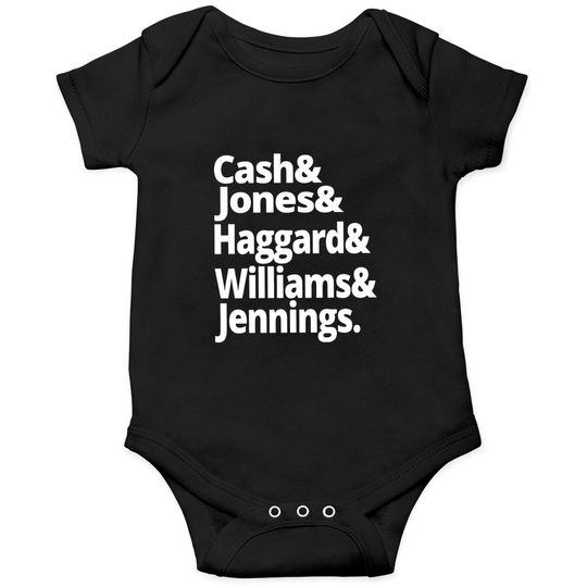Discover Country Music Onesies Legends of Country Music Johnny Cash George Jones