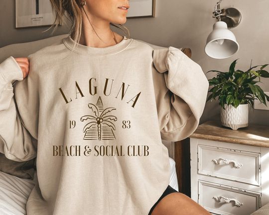 Discover Laguna Beach Vintage Sweatshirt | California Sweatshirt | Vintage Crewneck | Beach Club