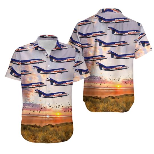 Discover FedEx Express Dassault Falcon 20 Summer Hawaiian Shirts