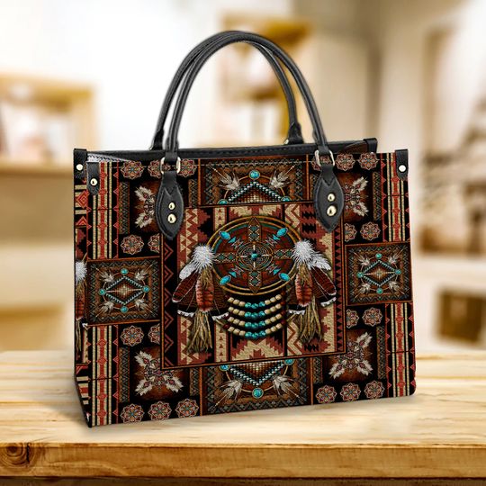 Discover Native Pow Wow Leather Bag