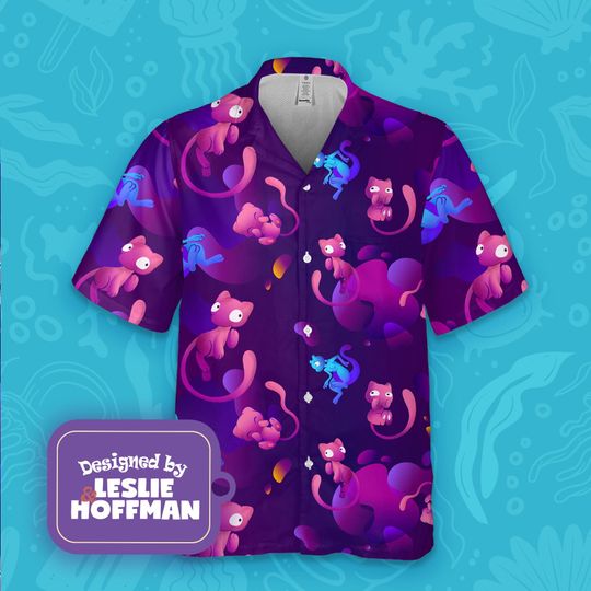Discover Mew Mewtwo PKM Hawaiian Shirt, Button Up Shirt