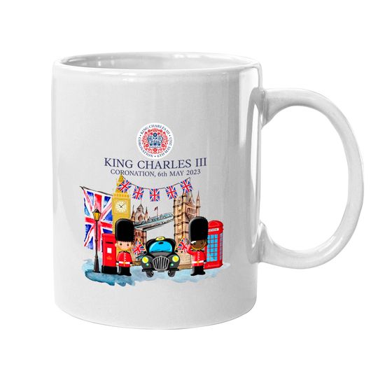 Discover King Charles III Coronation 6th May 2023 Celebration Mugs