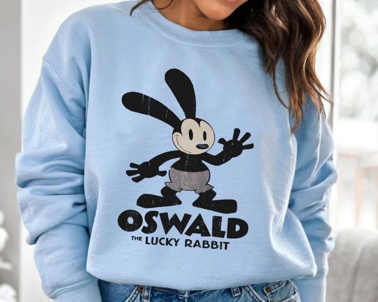 Discover Oswald Rabbit Say Hi Classic Sweatshirt Summer Vacation Holiday