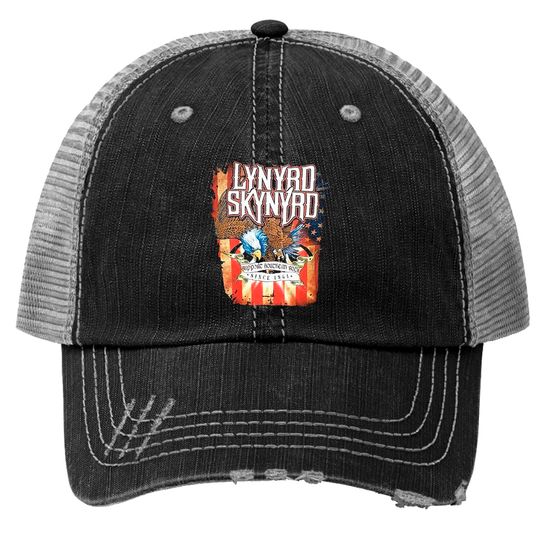 Discover Vintage Style Lynyrd Skynyrd Raglan Print Trucker Hat