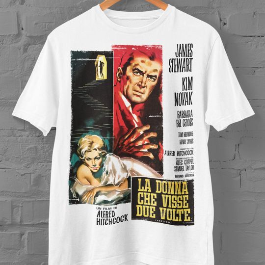 Discover Vertigo Alfred Hitchcock Italian Movie Poster T-Shirt