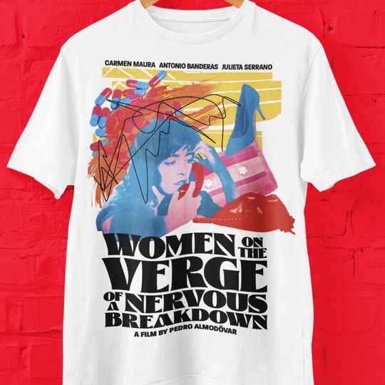 Discover Women on the Verge of a Nervous Breakdown Short Sleeve Tee, Pedro Almodovar Films