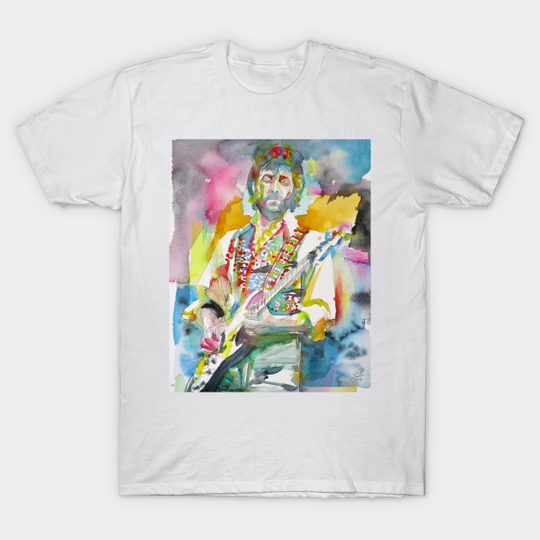 Discover ERIC CLAPTON watercolor portrait .2 - Eric Clapton - T-Shirt