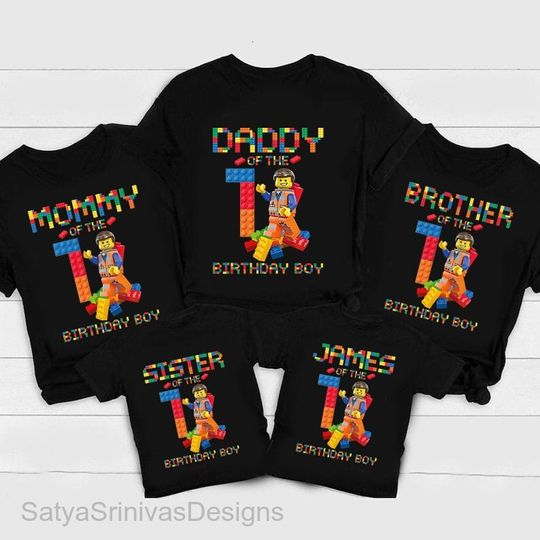 Discover Building Block Birthday Shirt, Personalized Block Toy Birthday Shirt