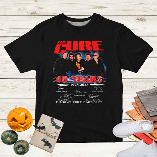 Discover The Cure 1987 - 2023 45 Years Anniversary T-shirt, The Cure Band T-shirt