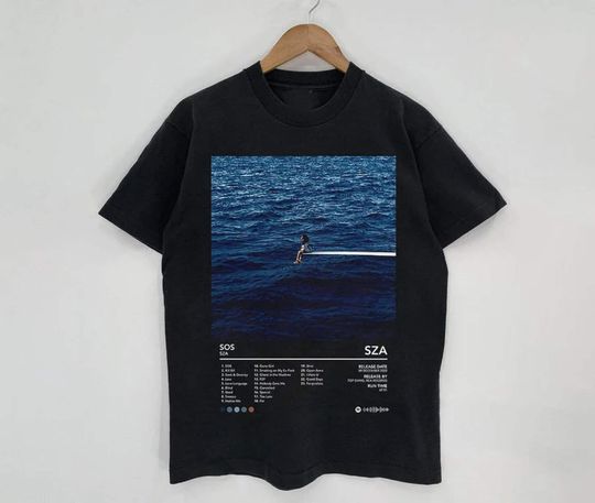 Discover S.Z.A S.O.S Album Vintage Shirt, Sza Bootleg 90s Black T-Shirt, Music RnB Singer Rapper Shirt