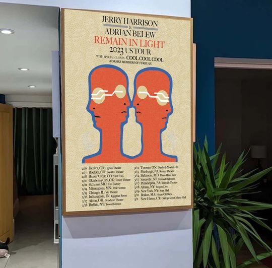 Discover Talking Heads Jerry Harrison, Adrian Belew Announce remain in Light Tour Poster