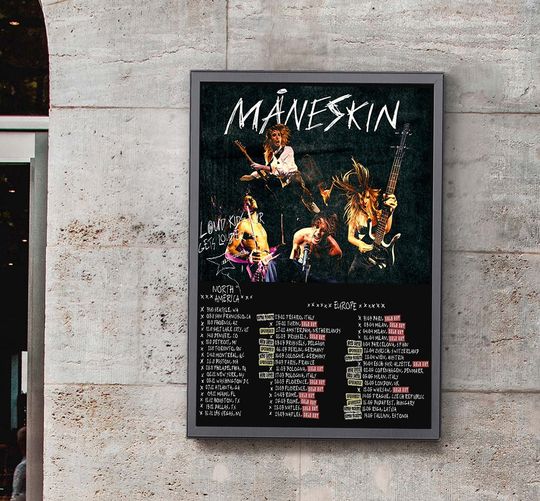 Discover Maneskin Band Tour 2023 Poster