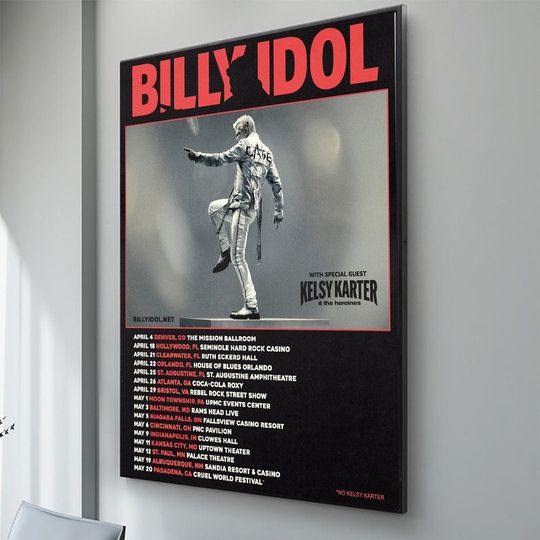 Discover Billy Idol Live Tour 2023 poster