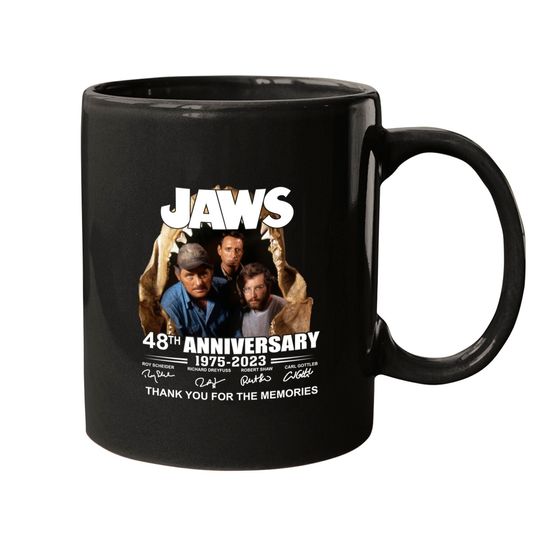Discover Jaws anniversary 1975-2023 horror movie Mugs