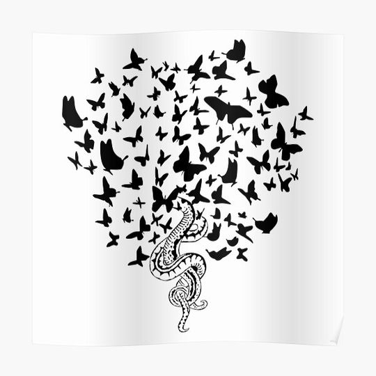 Discover You Need to Calm Down Butterfly Tattoo Premium Matte Vertical Poster