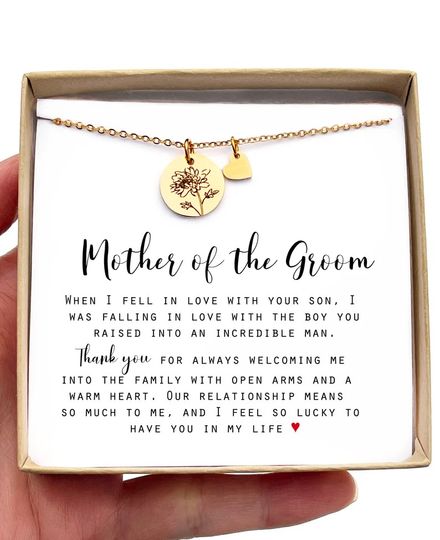 Discover Personalized Gift for Mother of the Groom Gift from BRIDE Mother of the Groom Necklace
