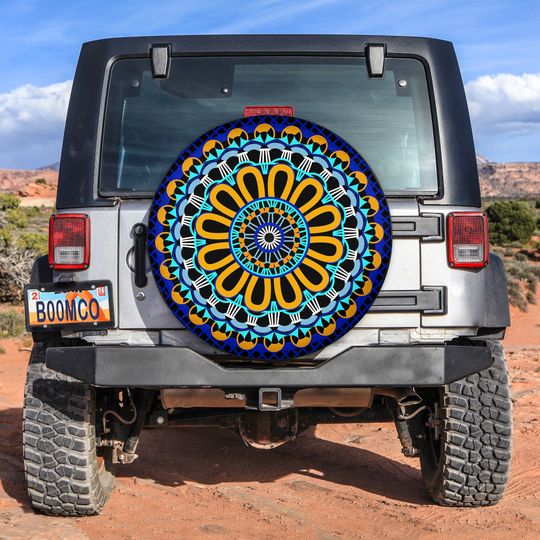 Discover Sunny Flower Crochet Spare Tire Cover