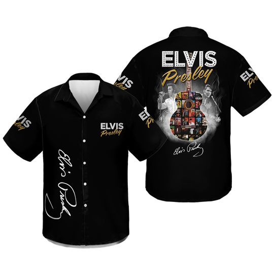 Discover Long Live The King ELVIS Hawaiian Shirt, Elvis Presley Unisex Hawaiian Shirt