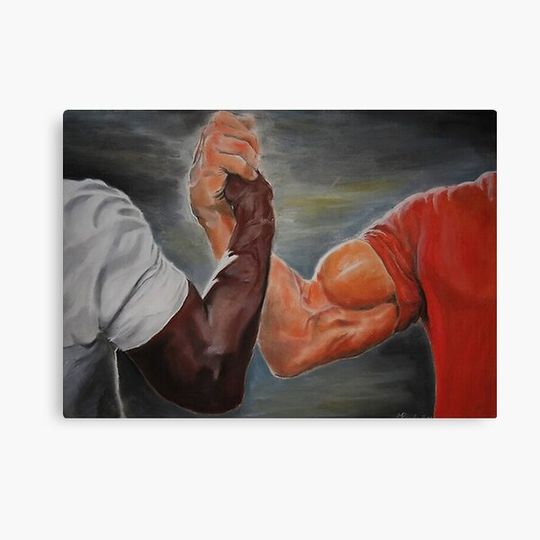 Discover Epic Handshake Meme classic Canvas