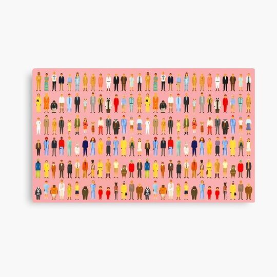 Discover Wes Anderson Movie Characters Canvas