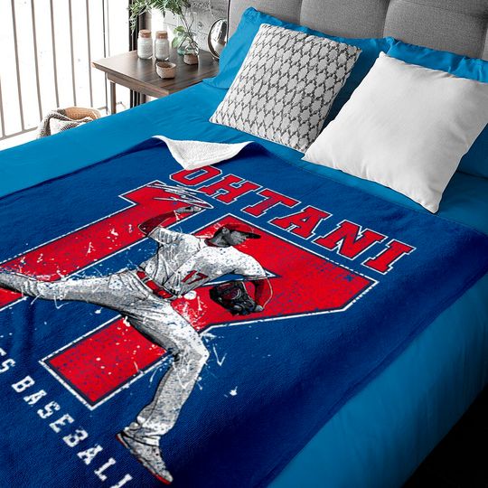 Discover Number and Portrait Shohei Ohtani Los Angeles Baby Blankets