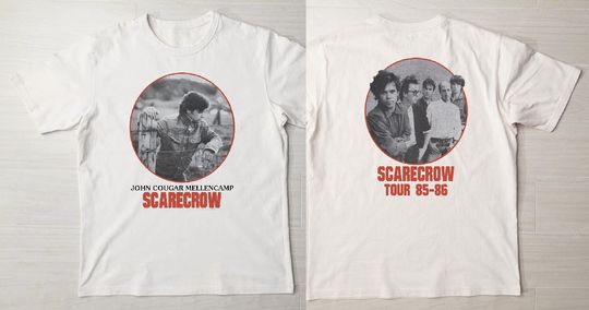 Discover 80s John Cougar Mellencamp Scarecrow Tour T-Shirt
