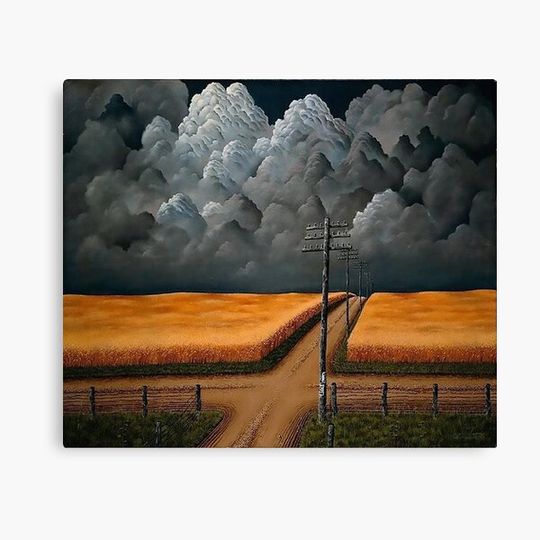 Discover Gray and Gold (1942) - John Rogers Cox Canvas