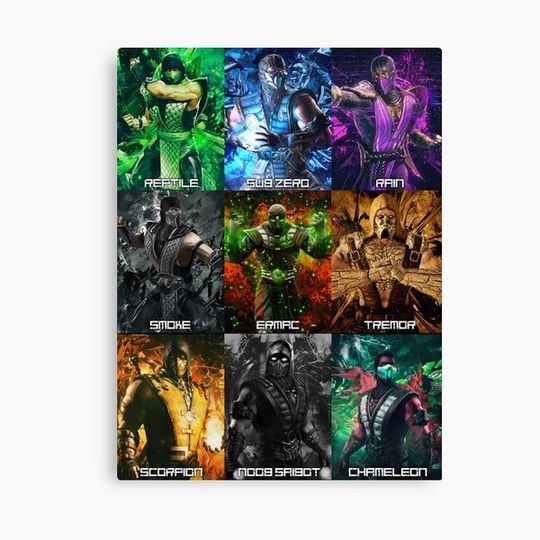 Discover MK 9 klassic ninjas Canvas