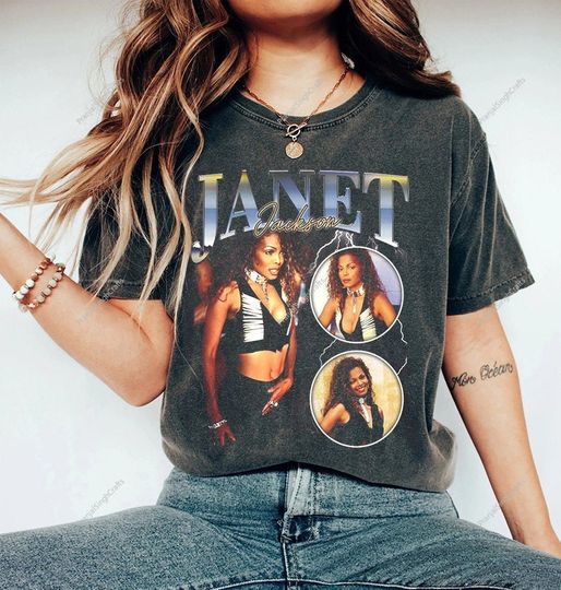 Discover Vintage Janet Jackson Graphic Tee - Music Collection
