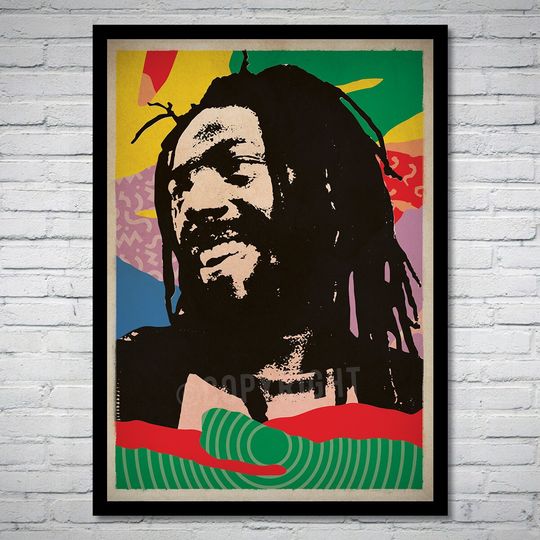 Discover Buju Banton Reggae Music Art Print Poster