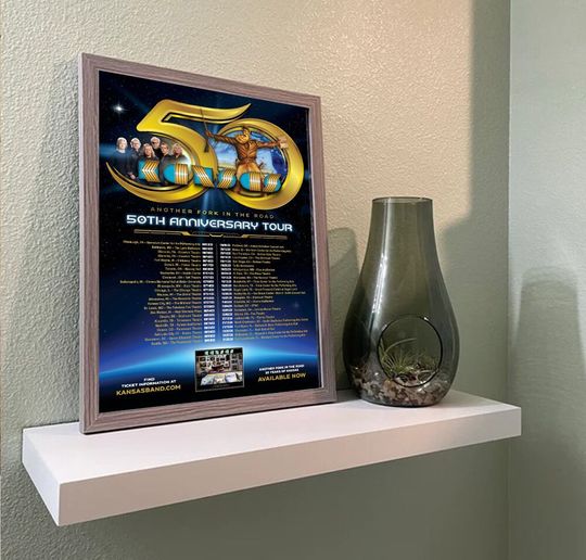 Discover Rock Band  Kansas 50th Anniversary Tour 2023 Poster