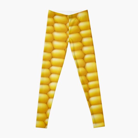 Discover Corn Cob Background Leggings